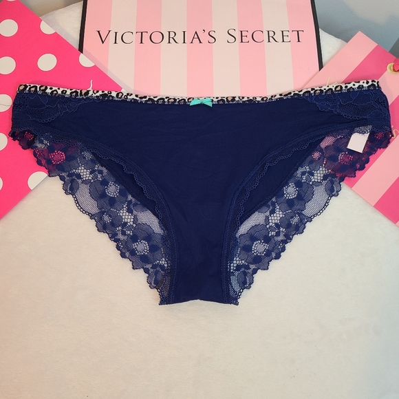 Y2K VS Dream Angels Smooth Micro Nylon Lace Cheekini Panty Size Lg - Picture 1 of 5